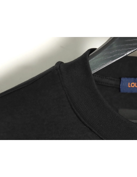 Louis Vuitton contrasting 3D logo embroidered long sleeves,Cheap Replica Reps Louis Vuitton