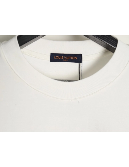 Louis Vuitton contrasting 3D logo embroidered long sleeves,Cheap Replica Reps Louis Vuitton