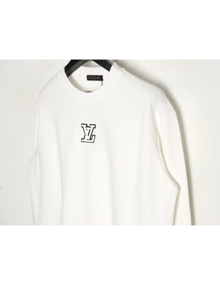 Louis Vuitton contrasting 3D logo embroidered long sleeves,Cheap Replica Reps Louis Vuitton