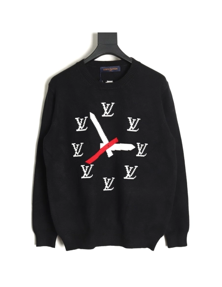 Louis Vuitton clock logo sweater TSK1,Cheap Replica Reps Louis Vuitton