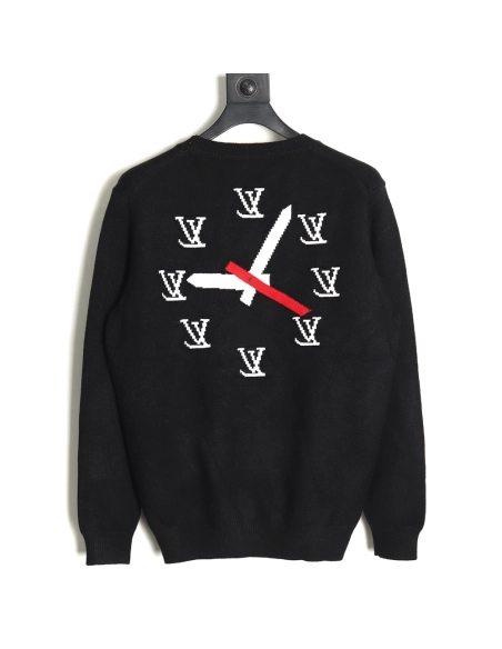Louis Vuitton clock logo sweater TSK1,Cheap Replica Reps Louis Vuitton