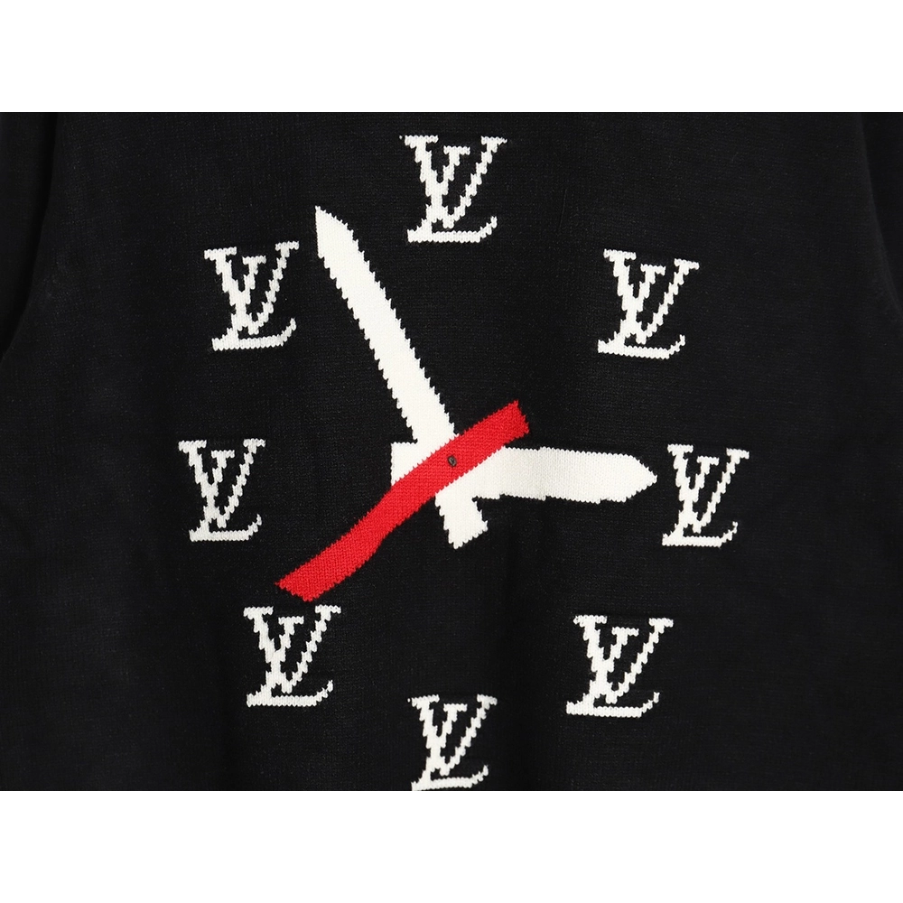 Louis Vuitton clock logo sweater TSK1,Cheap Replica Reps Louis Vuitton