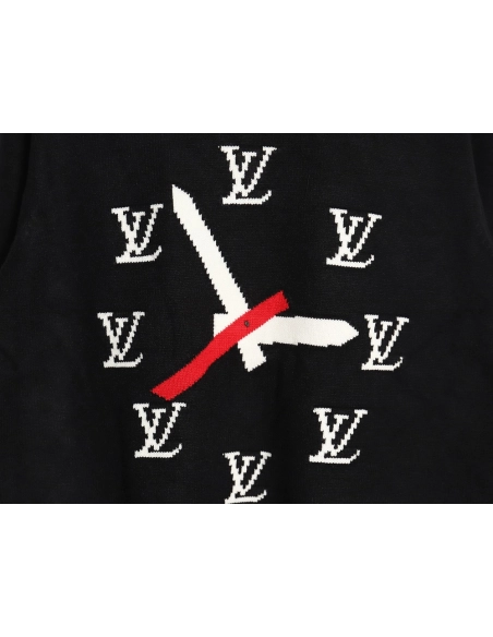 Louis Vuitton clock logo sweater TSK1,Cheap Replica Reps Louis Vuitton