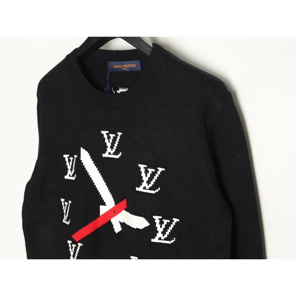 Louis Vuitton clock logo sweater TSK1,Cheap Replica Reps Louis Vuitton