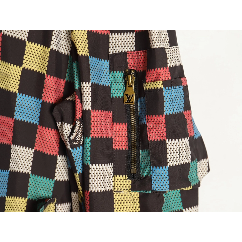 Louis Vuitton Checkerboard Hooded Windbreaker Jacket XSL,Cheap Replica Reps Louis Vuitton