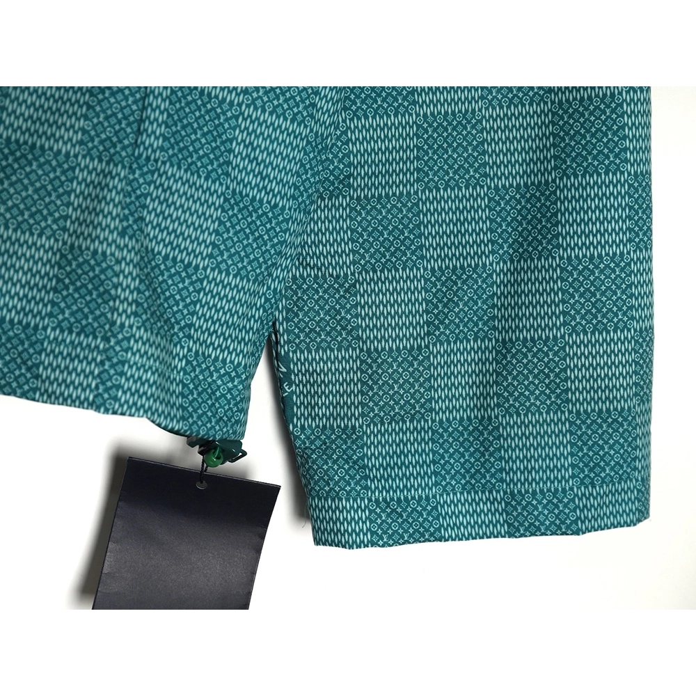 Louis Vuitton Green Checkerboard Hooded Windbreaker Jacket XSL,Cheap Replica Reps Louis Vuitton