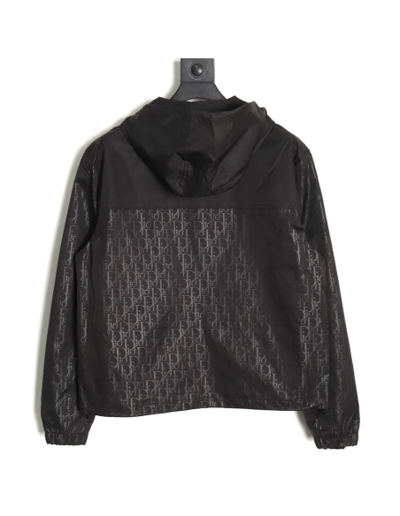 Dior all over printed woven zipup hooded jacket,Cheap Replica Reps Dior