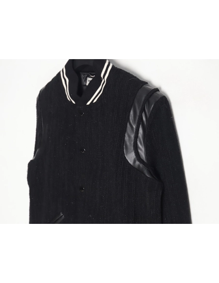 Saint Laurent Paris wooltweed baseball jacket,Cheap Replica Reps Saint Laurent