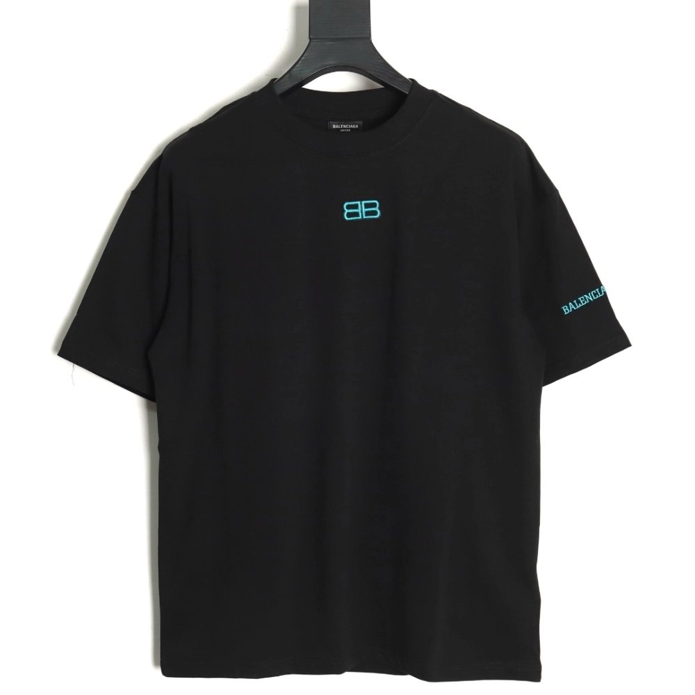 Balenciaga Double B embroidered Tshirt TSK1,Cheap Replica Reps Balenciaga