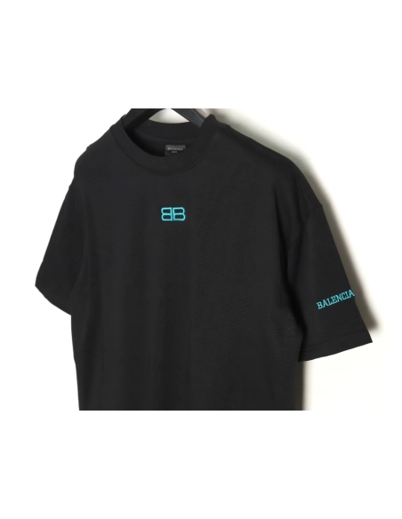 Balenciaga Double B embroidered Tshirt TSK1,Cheap Replica Reps Balenciaga