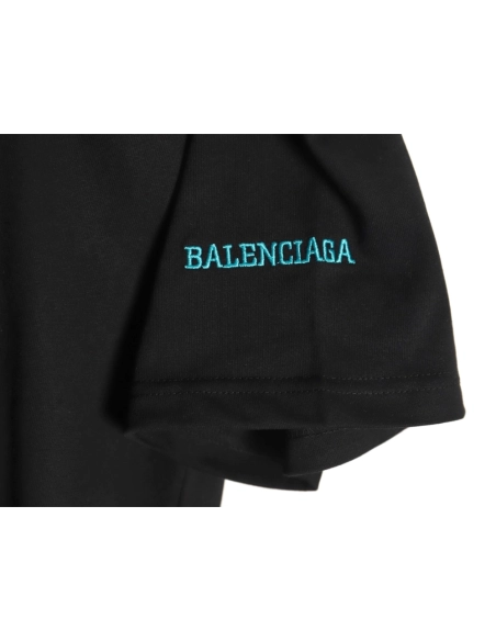 Balenciaga Double B embroidered Tshirt TSK1,Cheap Replica Reps Balenciaga