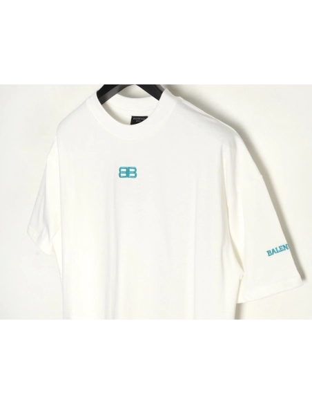 Balenciaga Double B embroidered Tshirt,Cheap Replica Reps Balenciaga