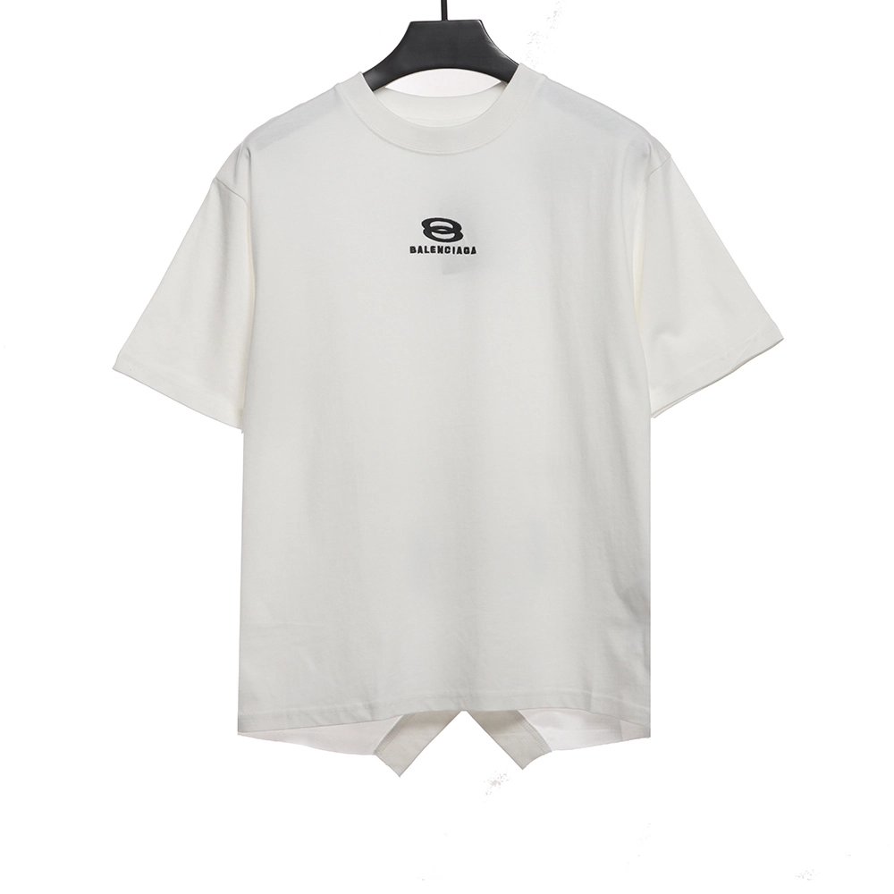 Balenciaga patchwork embroidered jersey short sleeves white,Cheap Replica Reps Balenciaga