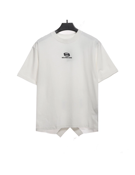 Balenciaga patchwork embroidered jersey short sleeves white,Cheap Replica Reps Balenciaga