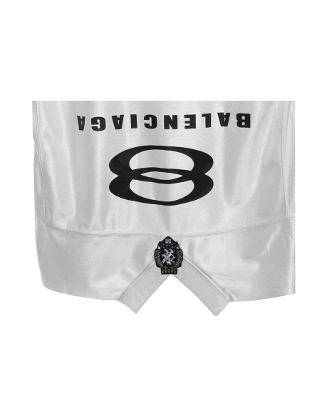 Balenciaga patchwork embroidered jersey short sleeves white,Cheap Replica Reps Balenciaga