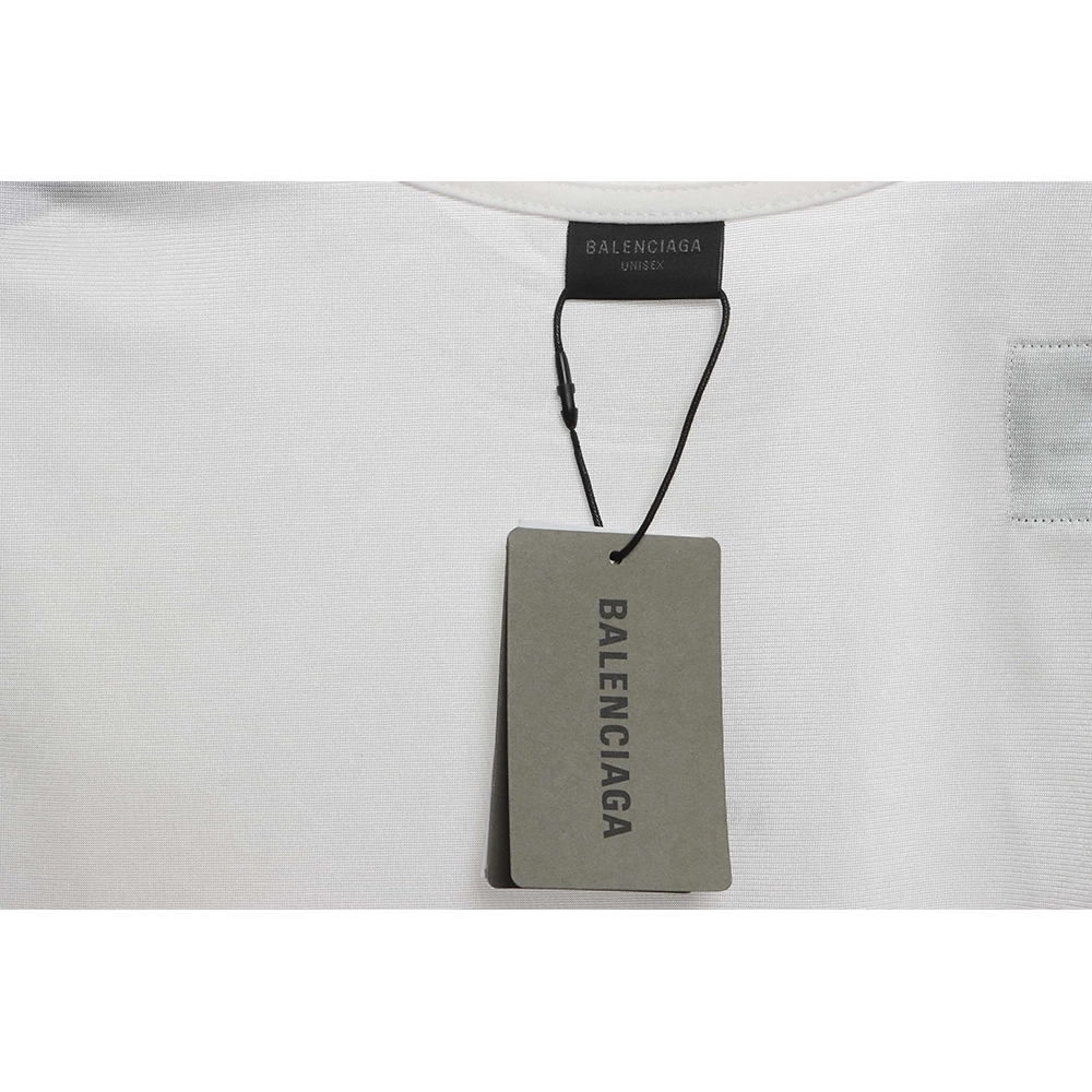 Balenciaga patchwork embroidered jersey short sleeves white,Cheap Replica Reps Balenciaga