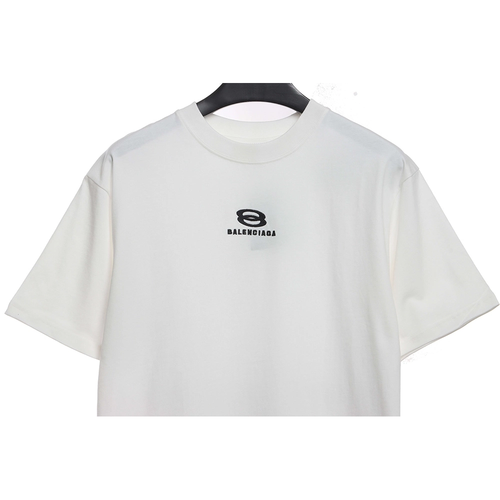 Balenciaga patchwork embroidered jersey short sleeves white,Cheap Replica Reps Balenciaga