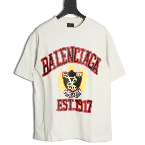 Balenciaga Scissors foam print short sleeves,Cheap Replica Reps Balenciaga