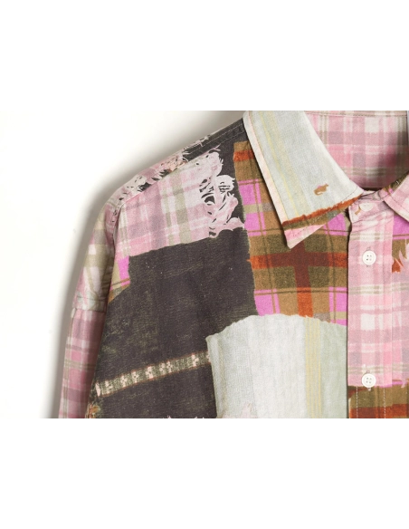 Acne studios patchwork checked shirt,Cheap Replica Reps Acne Studios