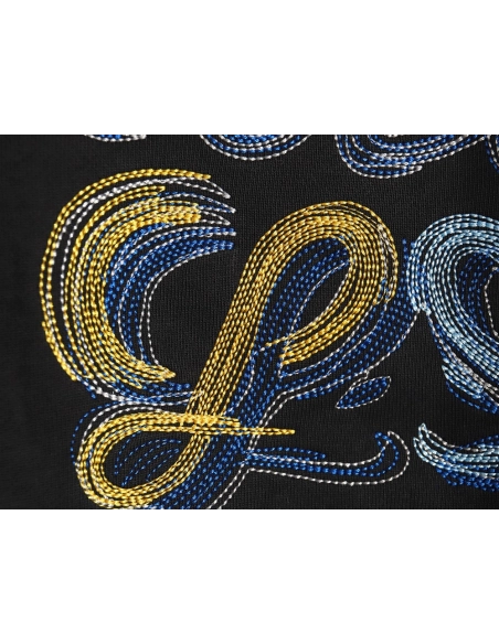 Loewe line logo embroidered hoodie TSK1,Cheap Replica Reps Loewe