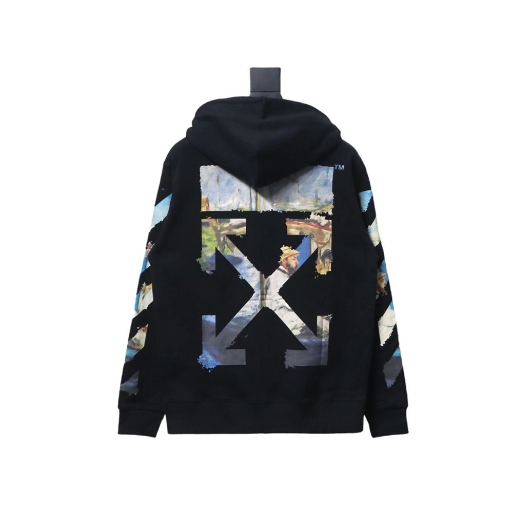 Offwhite painting print zipup hoodie TSK1,Cheap Replica Reps Off White