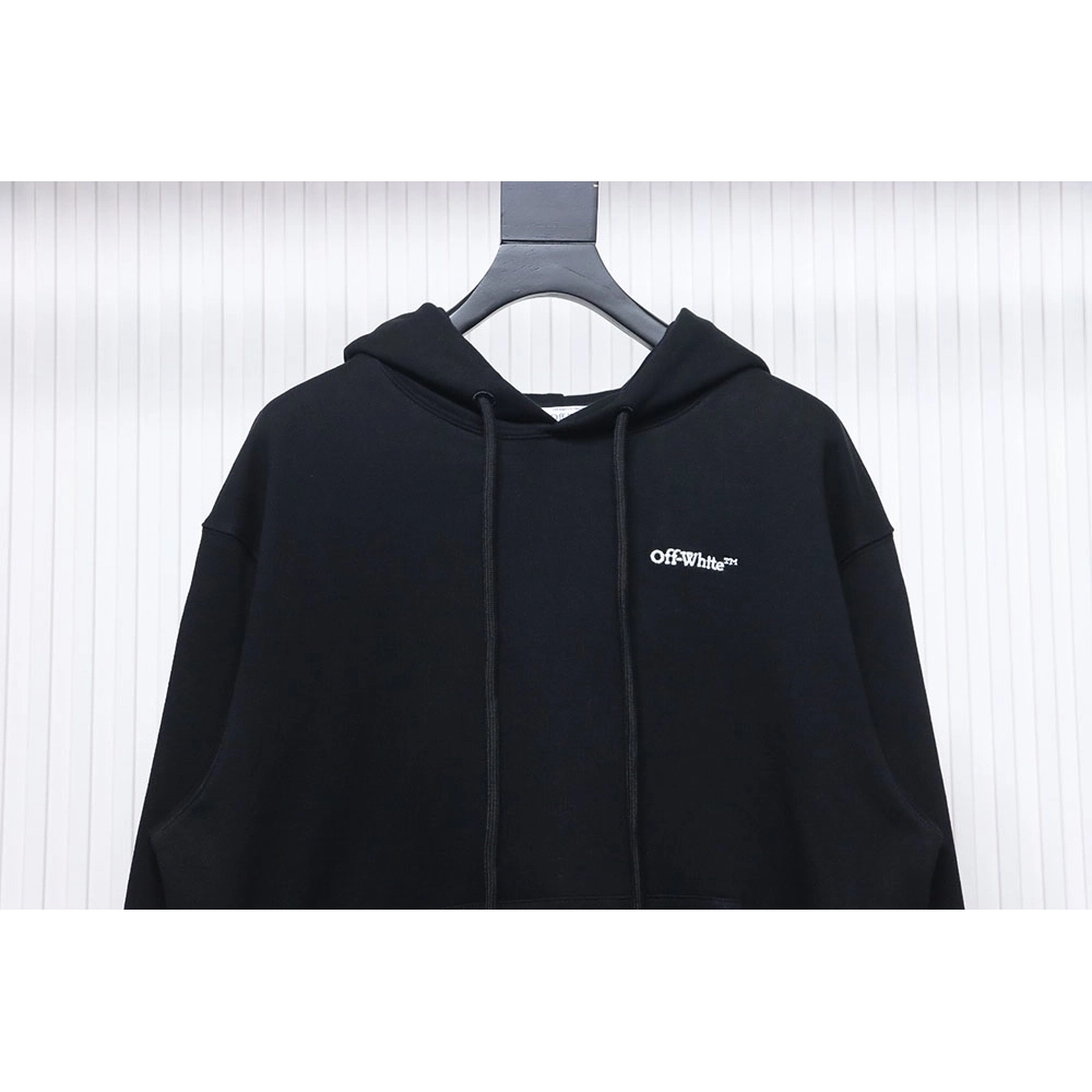 offwhite white embroidered arrows hoodie,Cheap Replica Reps Off White