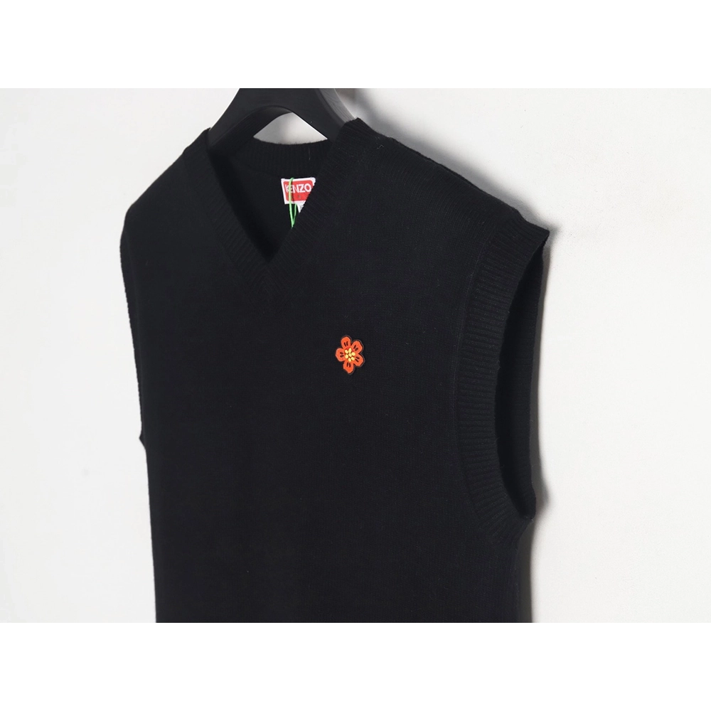 Kenzo BOKE Begonia flower pullover knitted sweater vest TSK1,Cheap Replica Reps Kenzo