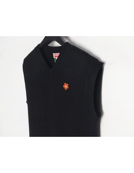 Kenzo BOKE Begonia flower pullover knitted sweater vest TSK1,Cheap Replica Reps Kenzo