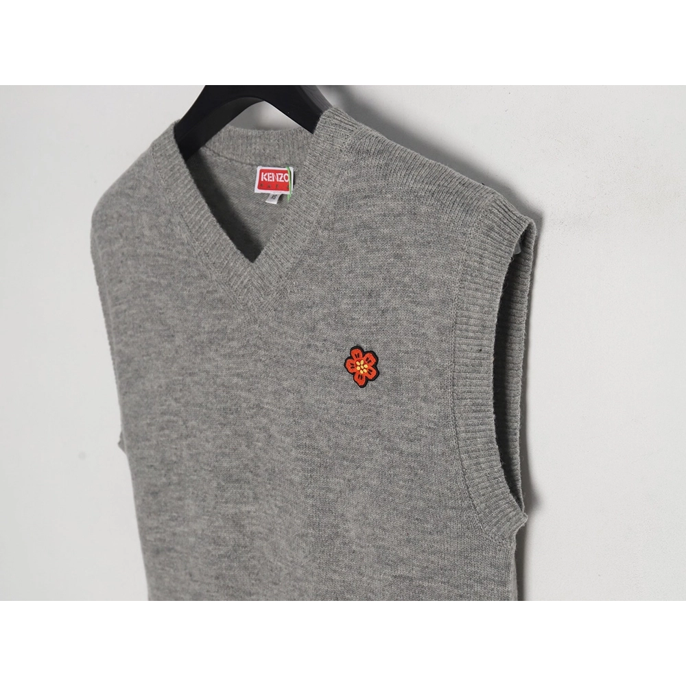 Kenzo BOKE Begonia flower pullover knitted sweater vest,Cheap Replica Reps Kenzo