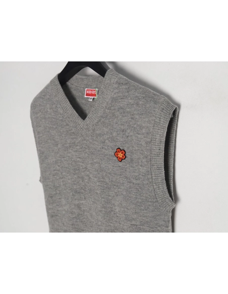 Kenzo BOKE Begonia flower pullover knitted sweater vest,Cheap Replica Reps Kenzo