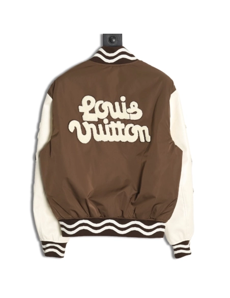 Louis Vuitton floral patch baseball jacket,Cheap Replica Reps Louis Vuitton