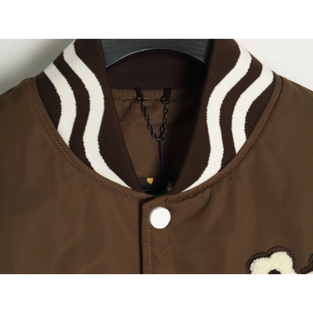 Louis Vuitton floral patch baseball jacket,Cheap Replica Reps Louis Vuitton
