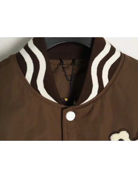 Louis Vuitton floral patch baseball jacket,Cheap Replica Reps Louis Vuitton