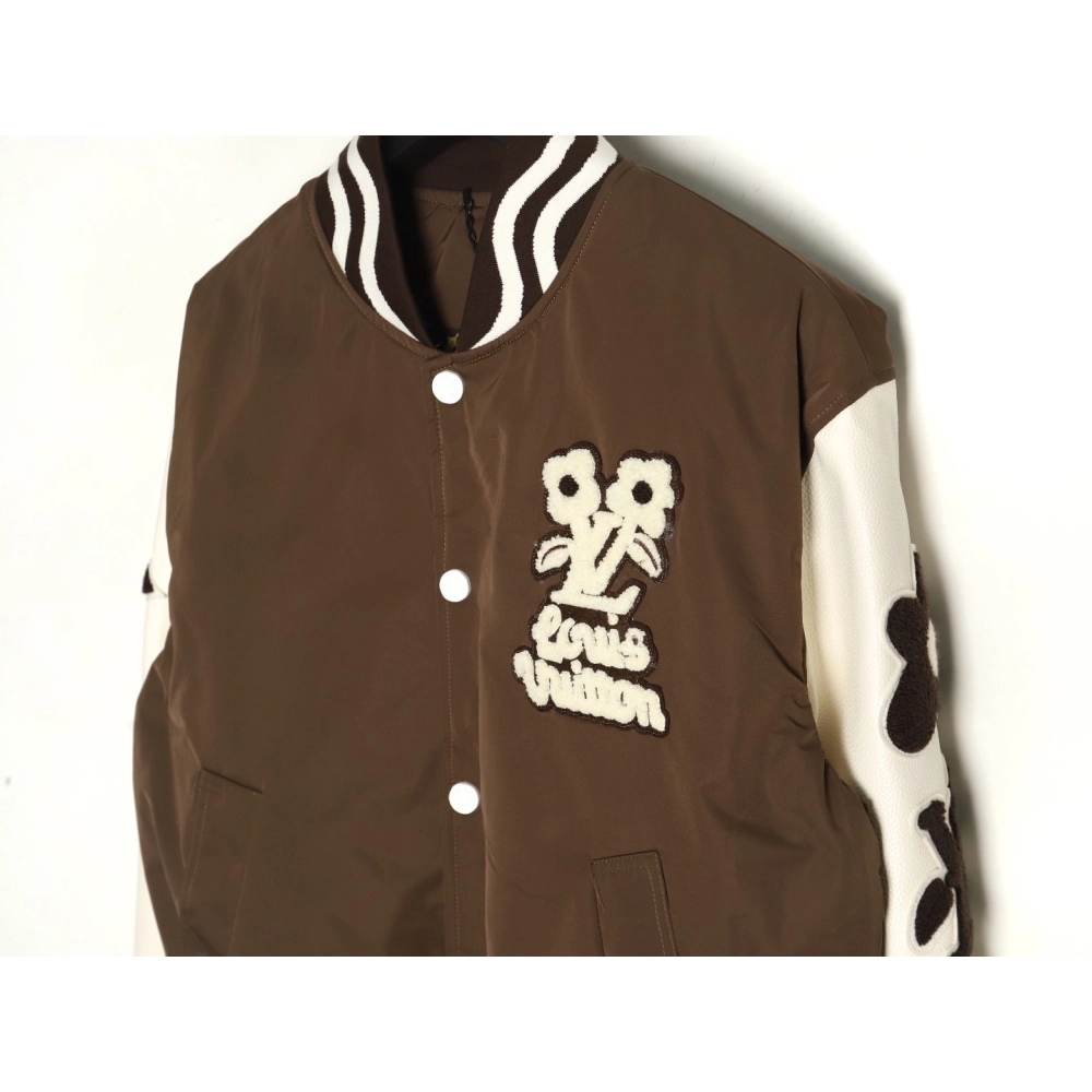 Louis Vuitton floral patch baseball jacket,Cheap Replica Reps Louis Vuitton