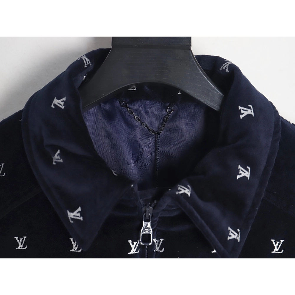 Louis Vuitton allover printed velvet cotton jacket,Cheap Replica Reps Louis Vuitton