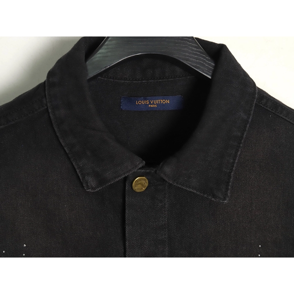Louis Vuitton Gypsophila hot diamond embroidery denim jacket TSK1,Cheap Replica Reps Louis Vuitton