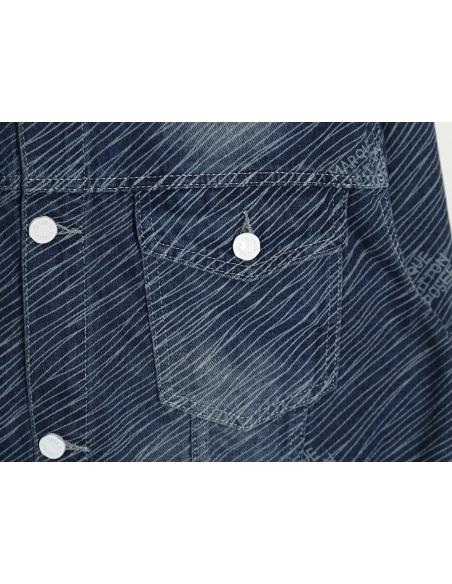 Louis Vuitton diagonal striped lettering denim jacket,Cheap Replica Reps Louis Vuitton