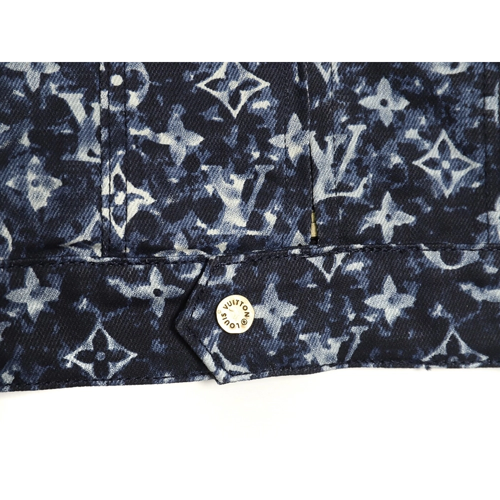 Louis Vuitton tiedyed printed denim jacket 4652,Cheap Replica Reps Louis Vuitton