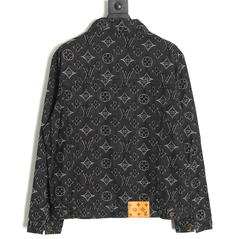 Louis Vuitton floral print denim jacket TSK1 4652,Cheap Replica Reps Louis Vuitton