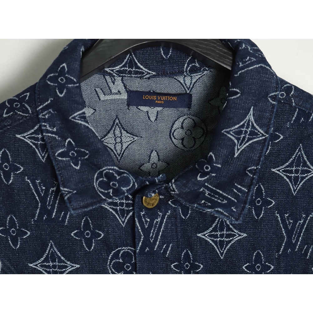 Louis Vuitton floral print denim jacket 4652,Cheap Replica Reps Louis Vuitton