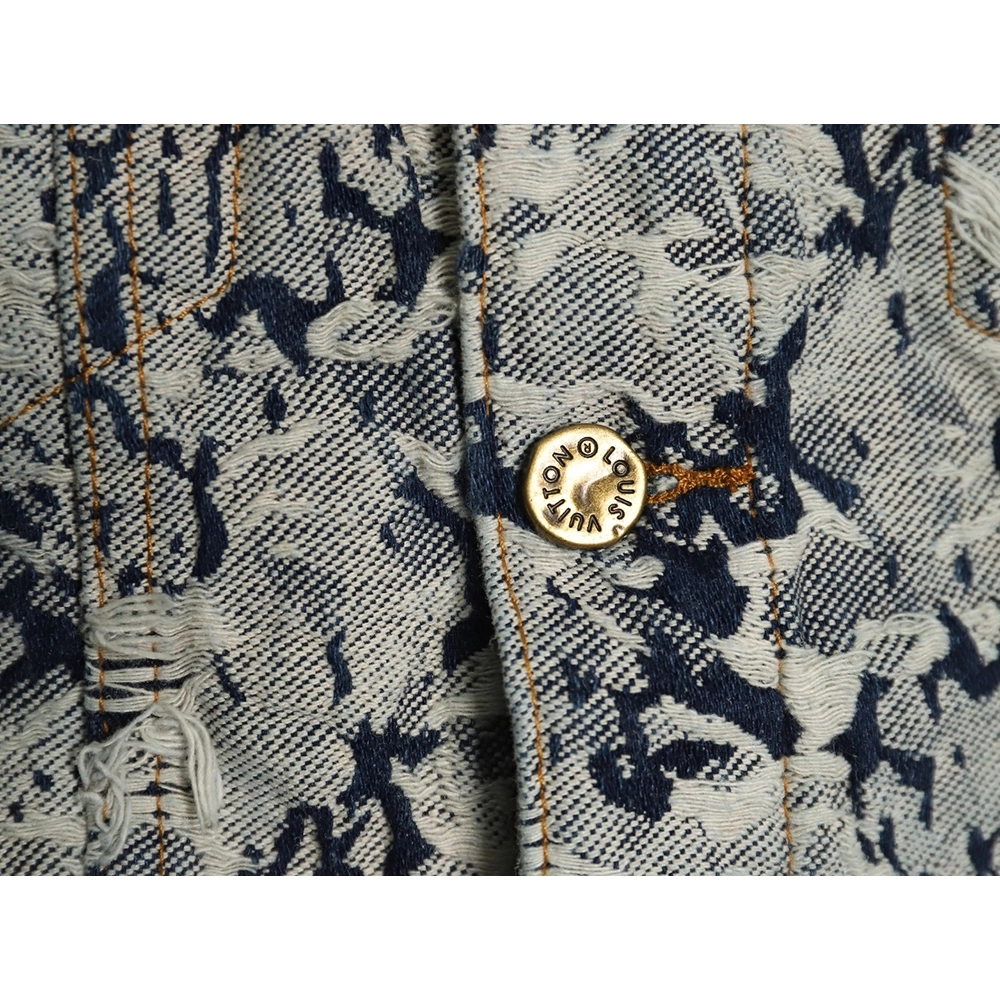 Louis Vuitton Snowflake Denim Jacket 4652,Cheap Replica Reps Louis Vuitton