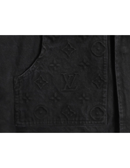 Louis Vuitton embossed monogram denim jacket TSK1 4652,Cheap Replica Reps Louis Vuitton