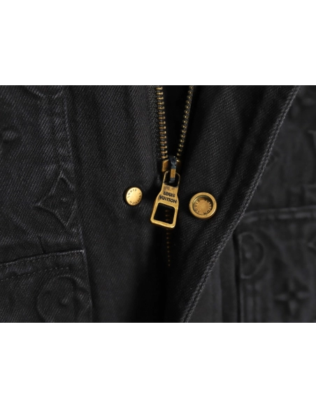 Louis Vuitton embossed monogram denim jacket TSK1 4652,Cheap Replica Reps Louis Vuitton