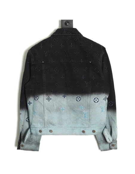 Louis Vuitton Gradient Jacquard Denim Jacket,Cheap Replica Reps Louis Vuitton