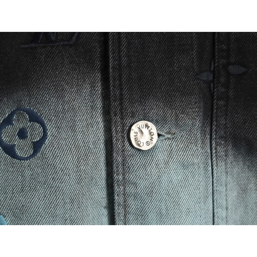 Louis Vuitton Gradient Jacquard Denim Jacket,Cheap Replica Reps Louis Vuitton