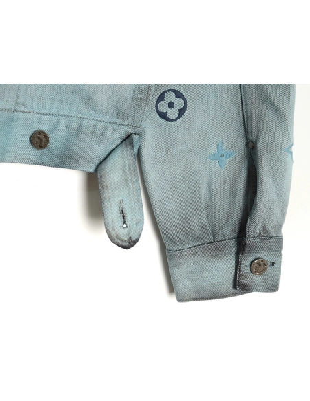 Louis Vuitton Gradient Jacquard Denim Jacket,Cheap Replica Reps Louis Vuitton