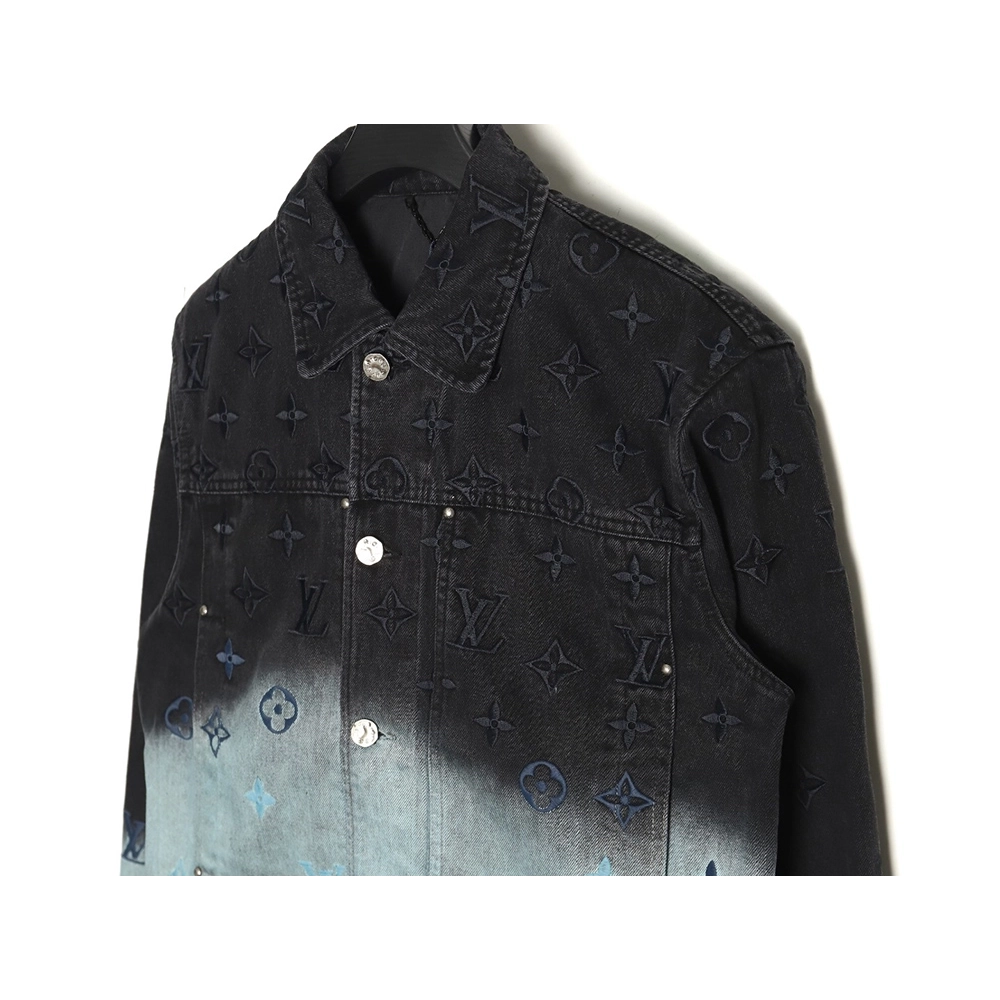 Louis Vuitton Gradient Jacquard Denim Jacket,Cheap Replica Reps Louis Vuitton