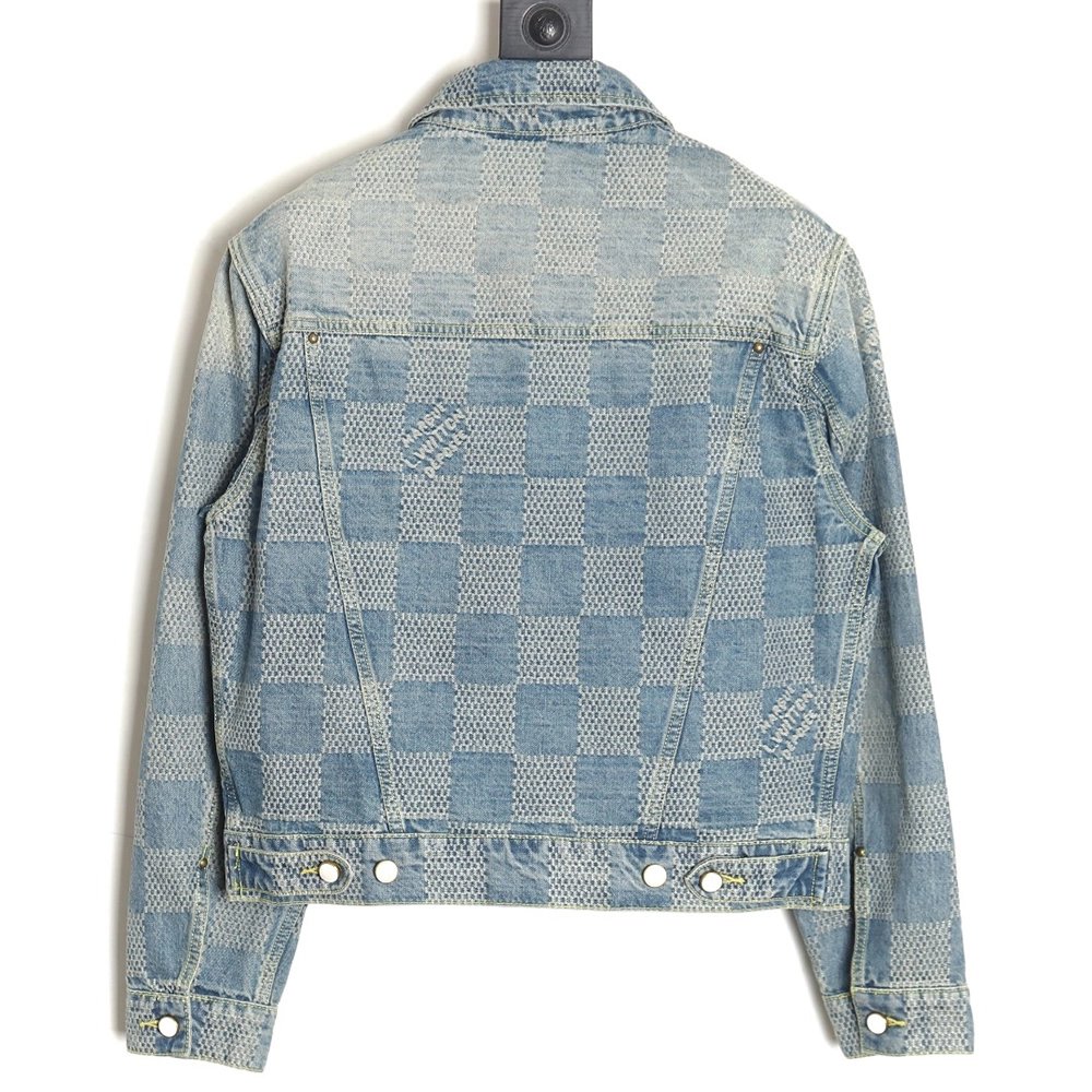 Louis Vuitton Checkerboard Denim Jacket,Cheap Replica Reps Louis Vuitton