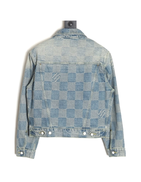 Louis Vuitton Checkerboard Denim Jacket,Cheap Replica Reps Louis Vuitton