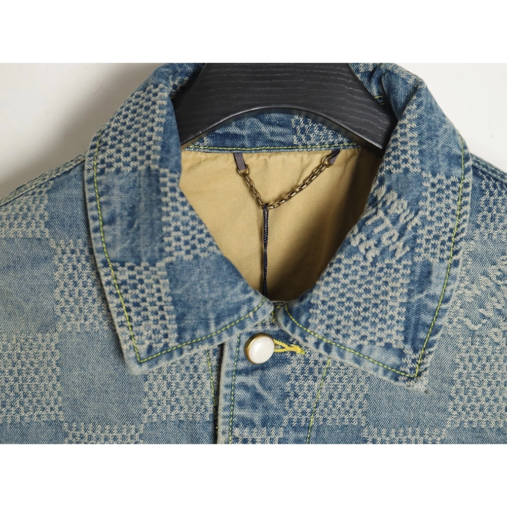 Louis Vuitton Checkerboard Denim Jacket,Cheap Replica Reps Louis Vuitton